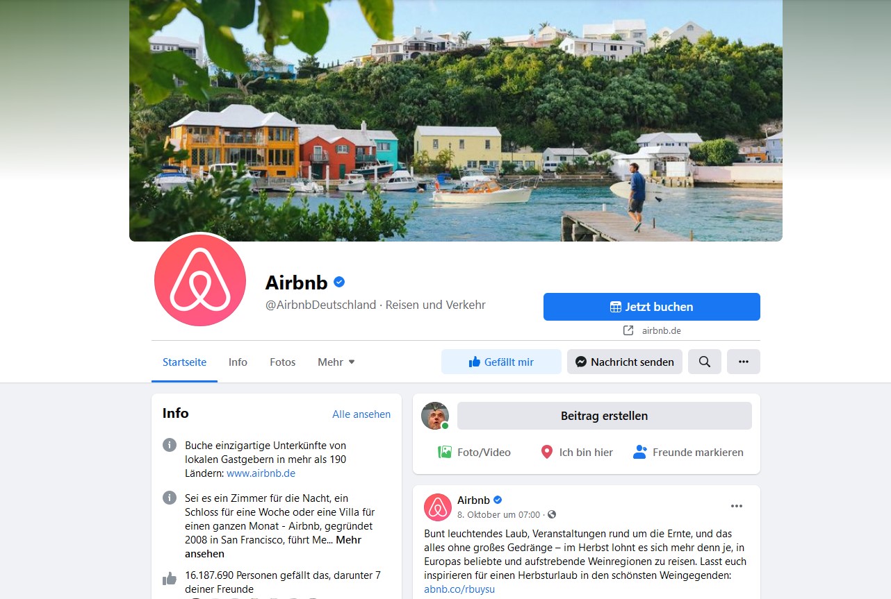 Konzept mit Vorbild Charakter: Social Media halten die Airbnb-Community zusammen.