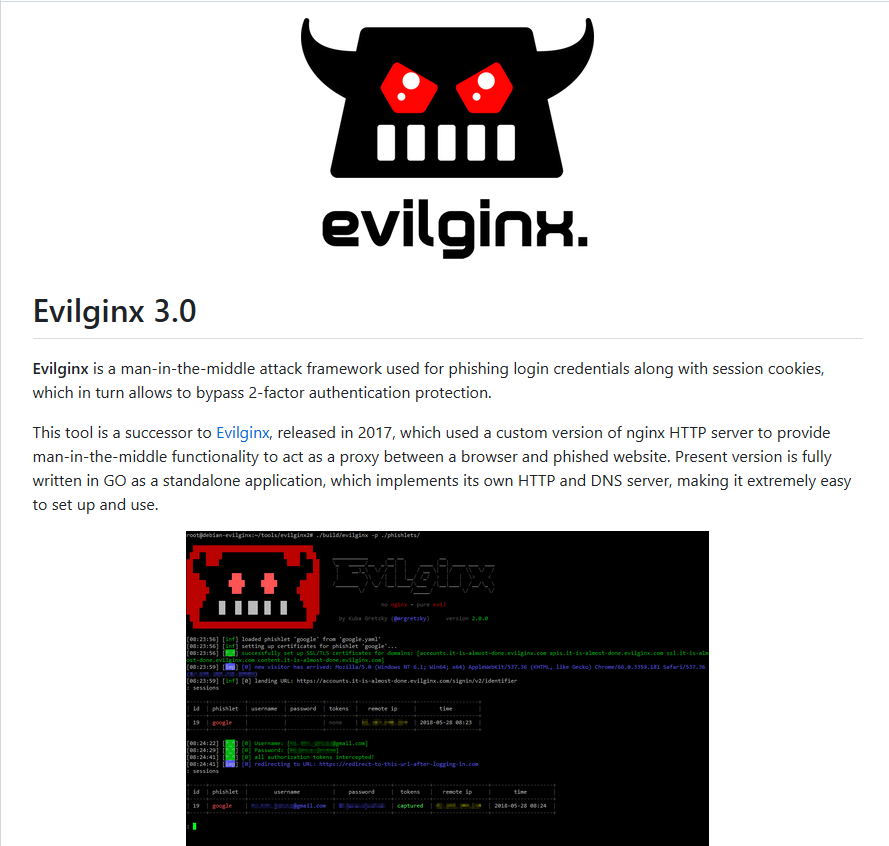 Evilginx ist ein frei verfügbares Hackertool speziell für Phishing-Attacken